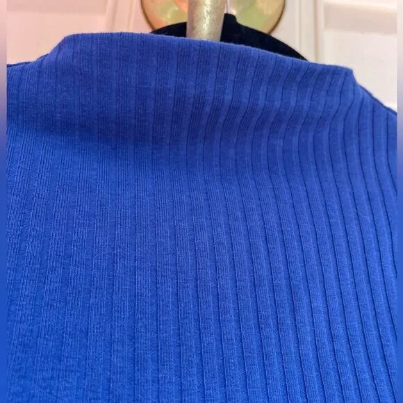 Zara Trafaluc blue ribbed sleeveless top, size Small - Picture 4 of 7
